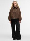 Barbour Audrey Showerproof Bomber Jacket, Brown/Multi