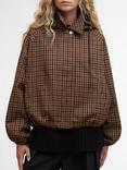 Barbour Audrey Showerproof Bomber Jacket, Brown/Multi