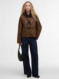 Barbour Myra Wax Duffle Coat, Brown
