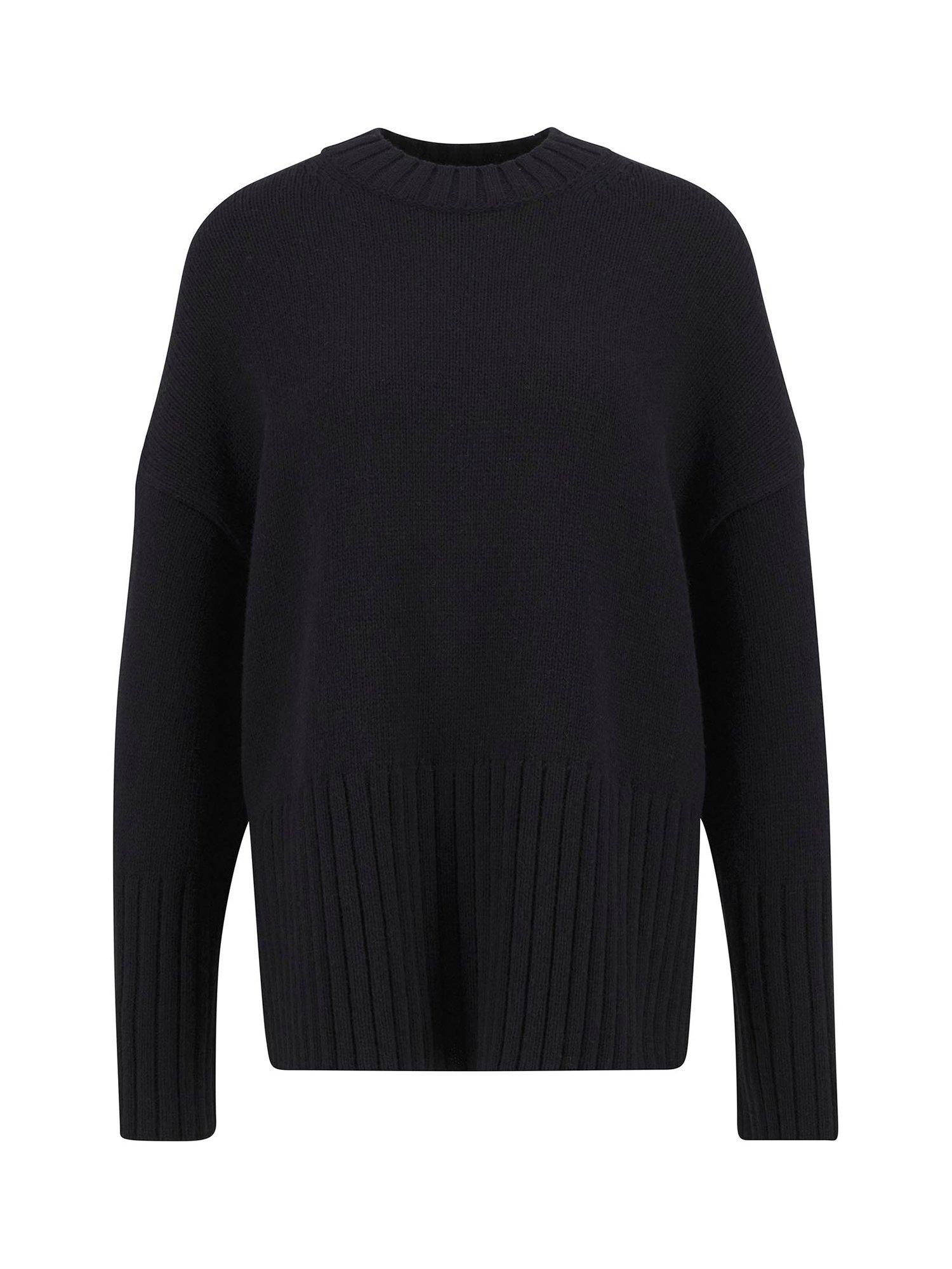 Product image 4 of 6, which shows Barbour Sophia Crew Neck Jumper, Black, 6