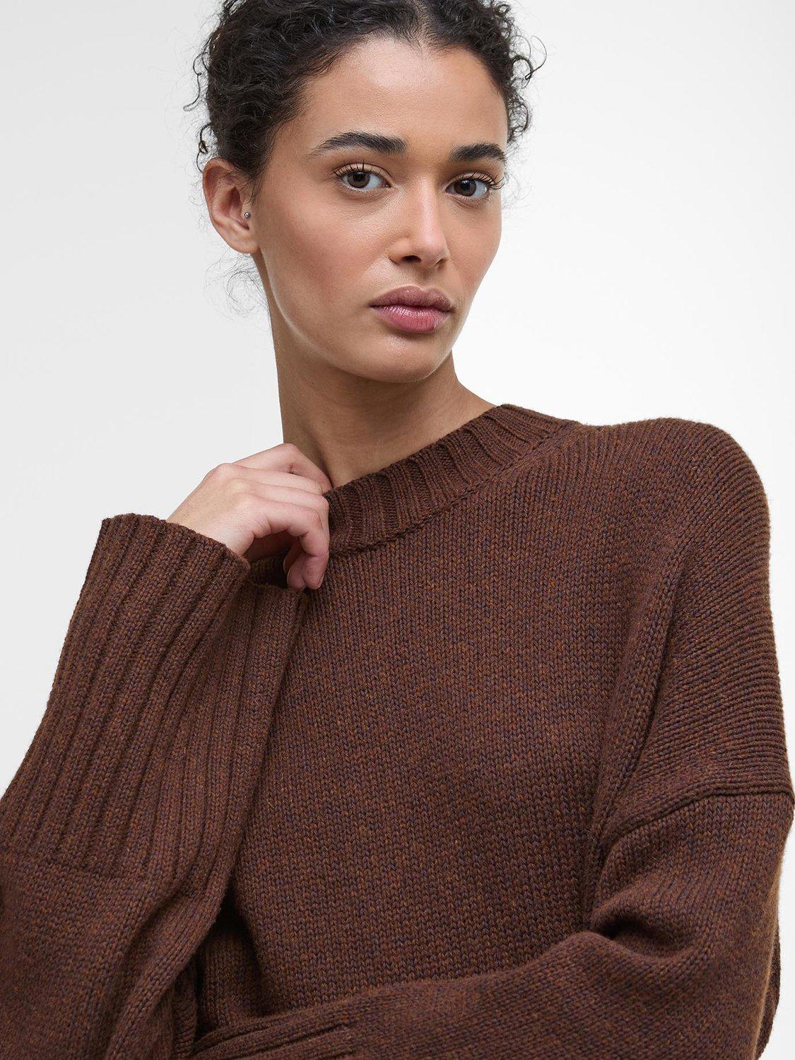 SOPH× Barbour Barbour Sophia Crew Neck Jumper, Brown