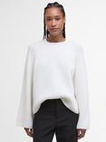 Barbour Vera Wool Rich Fisherman Jumper, Ivory