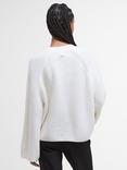 Barbour Vera Wool Rich Fisherman Jumper, Ivory