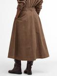 Barbour Yasmin Corduroy Midi Skirt, Brown