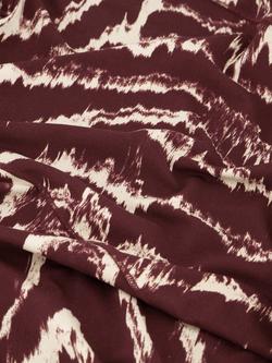 Fabienne Chapot Quint Abstract Print Midi Dress containing LENZING™ ECOVERO™ Viscose, Burgundy/Cream - view 2, Burgundy/Cream