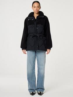 Fabienne Chapot Uma Belted Coat, Black - view 2, Black