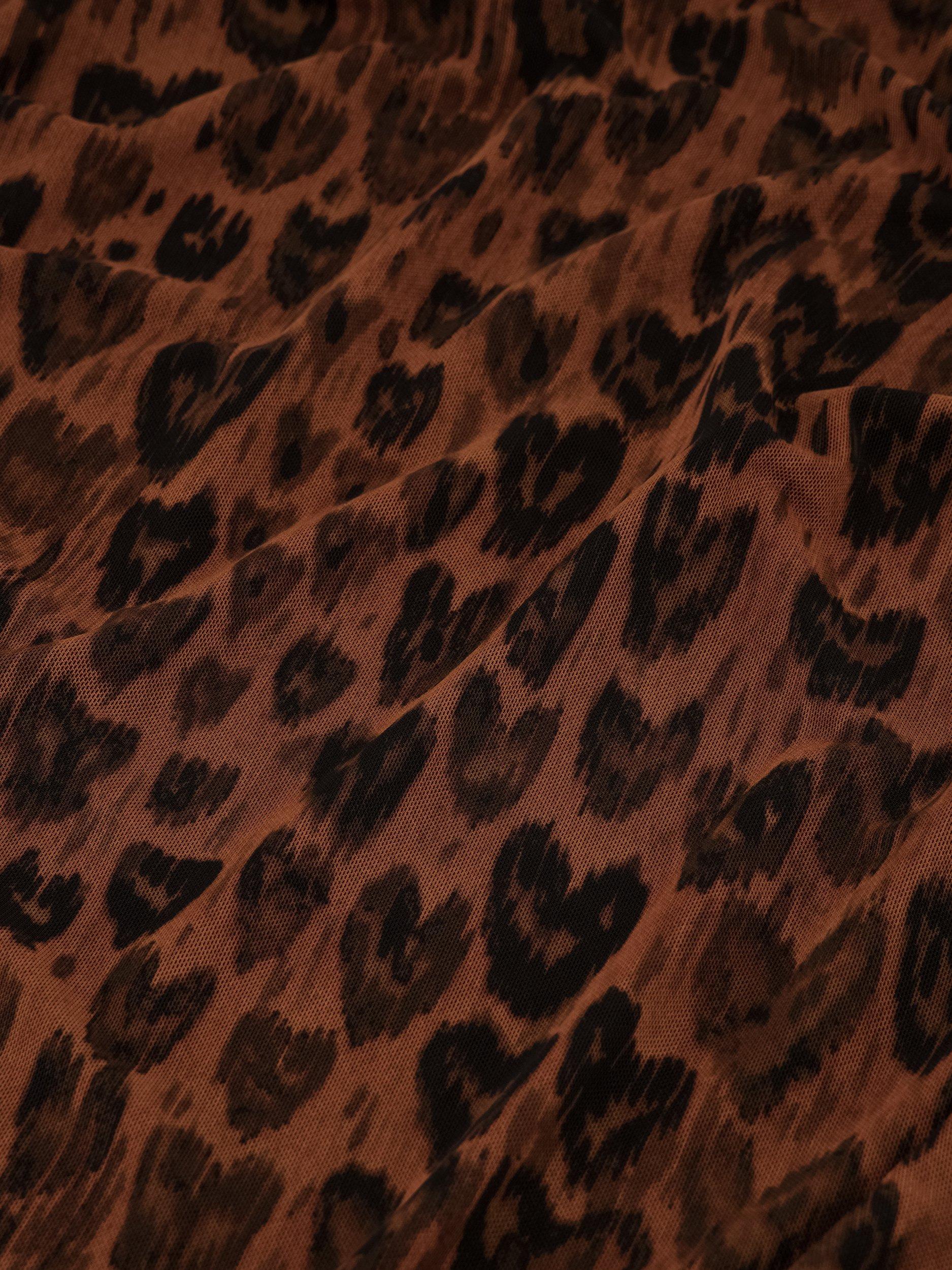 Product image 5 of 5, which shows Fabienne Chapot Jane Animal Print Top, Brown/Black, L