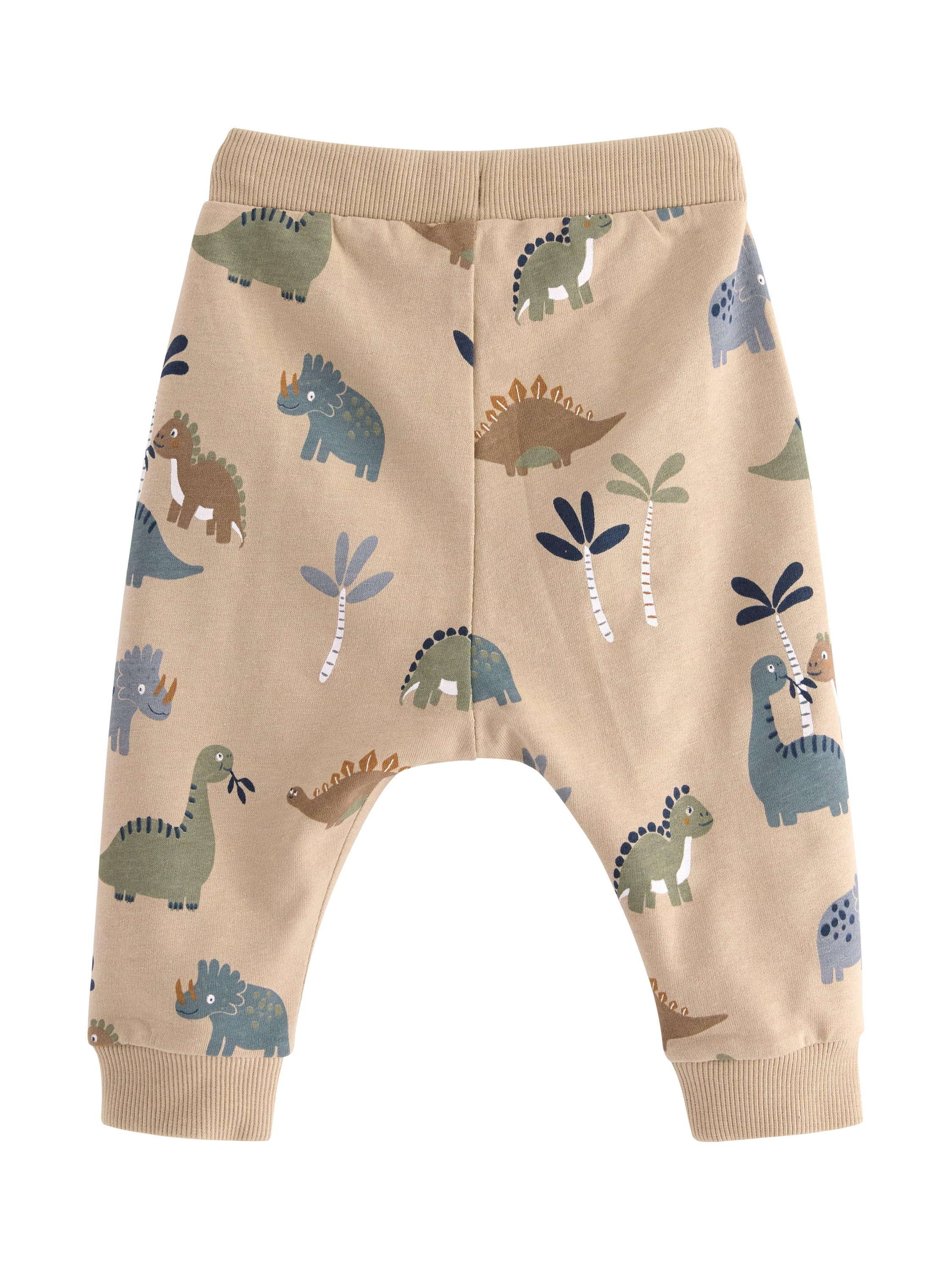 Product image 2 of 3, which shows Lindex Baby Dinosaur Joggers, Beige, 4-6 months
