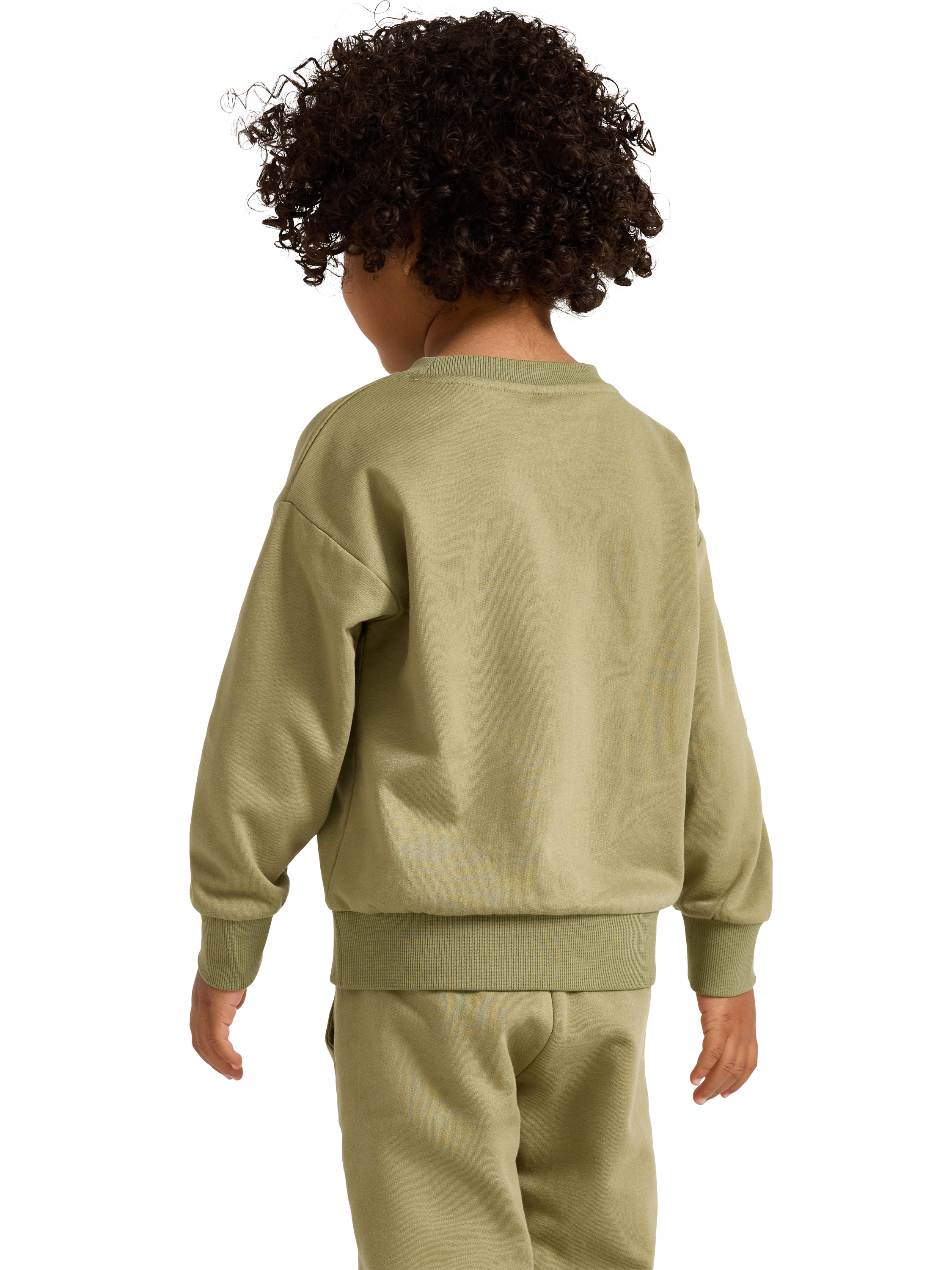 Product image 2 of 6, which shows Lindex Kids' Cotton Hot Wheels Relaxed Sweatshirt, Light Dusty Green, 2-3 years