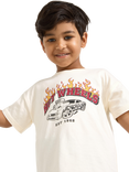 Lindex Kids' Cotton Short Sleeved Hot Wheels T-Shirt, White