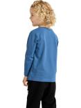 Lindex Kids' Cotton Long Sleeved Vehicle Print Top, Light Dusty Blue