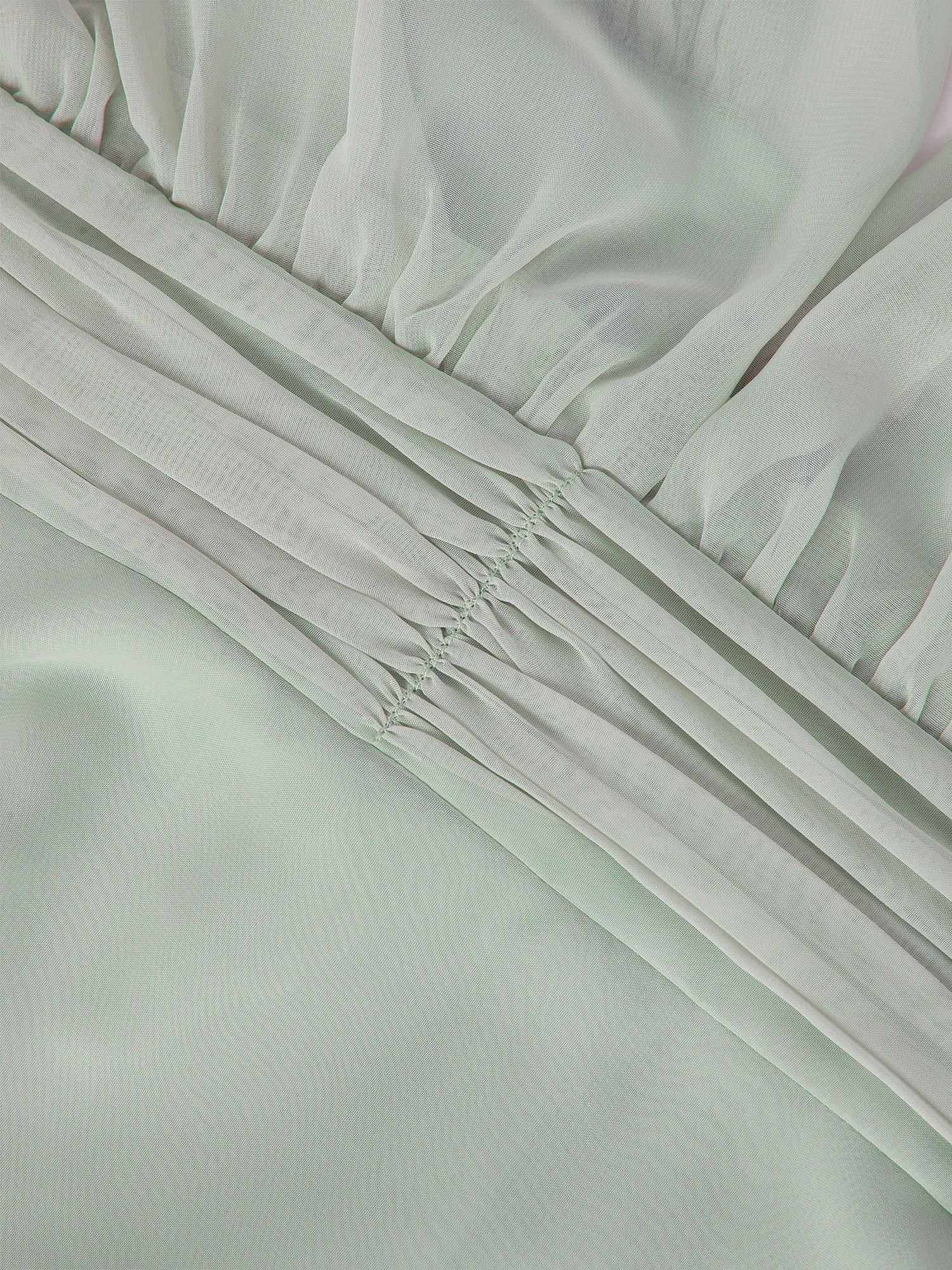 Product image 4 of 4, which shows Monsoon Maddison Chiffon Multiway Dress, Sage, 8 years