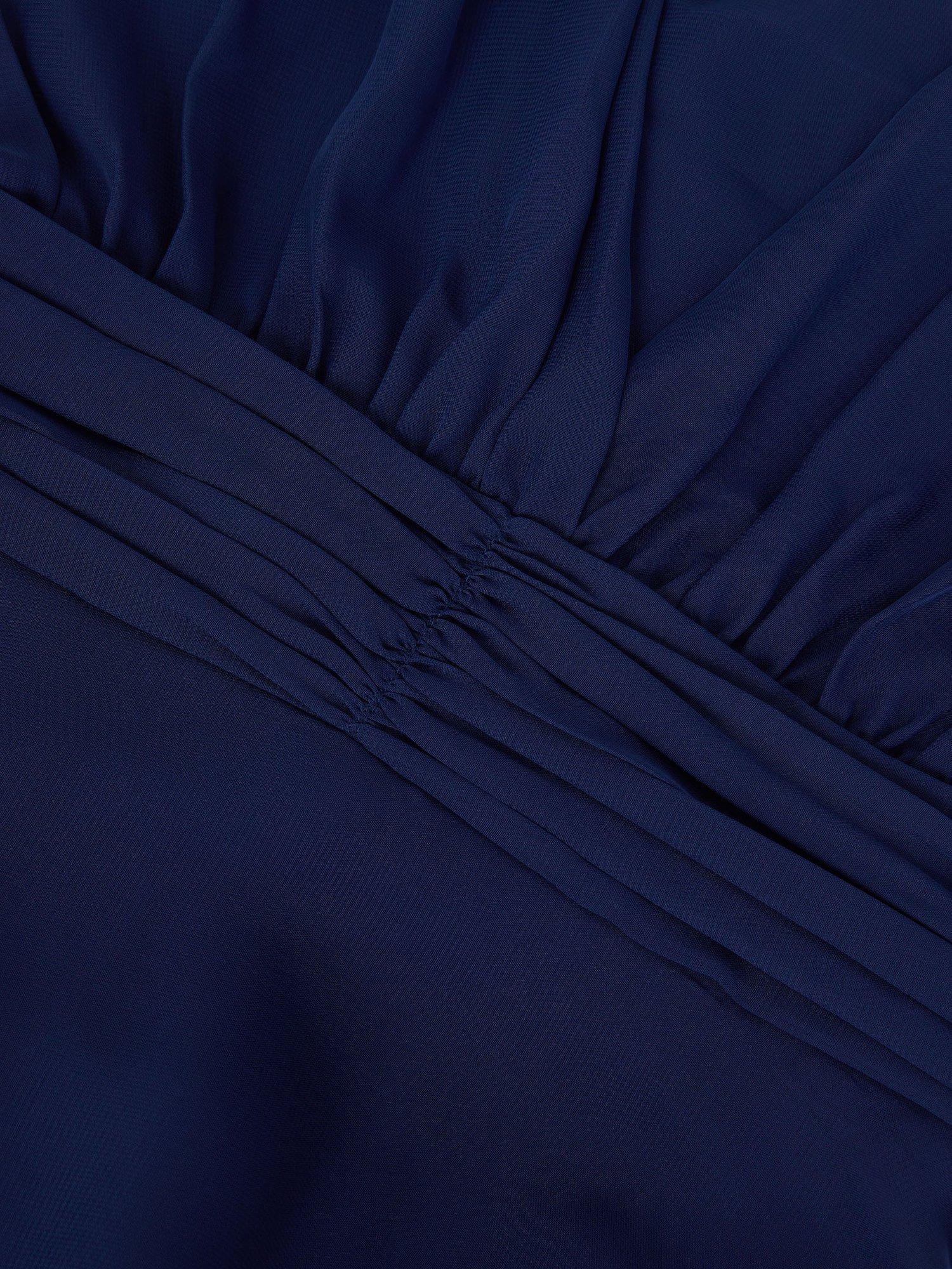 Product image 3 of 4, which shows Monsoon Maddison Chiffon Multiway Dress, Navy, 8 years