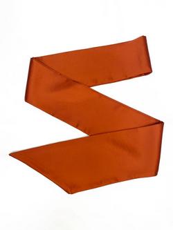 Rewritten Satin Sash, Burnt Orange