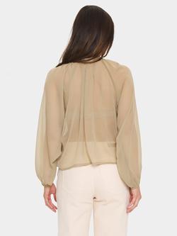 Saint Tropez JacelynSZ Ruffle Detail Blouse - view 2, Natural Beige