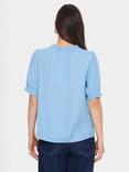Saint Tropez Briana Puff Sleeve Top, Mid Pink