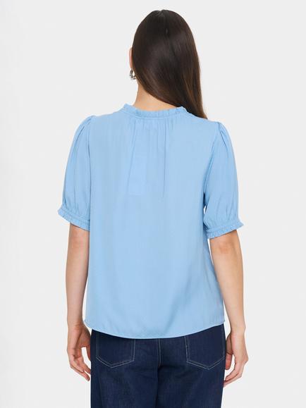 Saint Tropez Briana Puff Sleeve Top, Mid Pink - view 2, Mid Blue