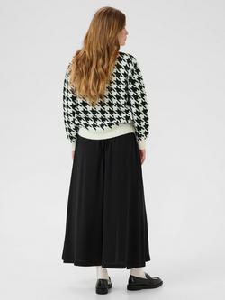 KAFFE Carol Dogtooth Jumper, White/Multi - view 2, White/Multi