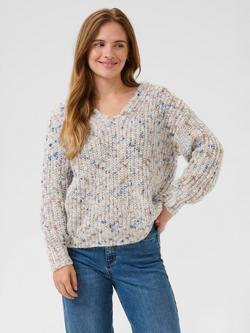 KAFFE Eira Texutred Jumper, Grey/Multi, Grey/Multi