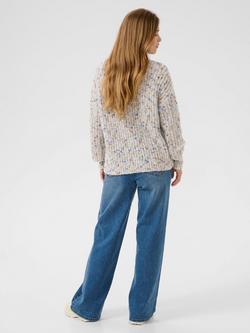 KAFFE Eira Texutred Jumper, Grey/Multi - view 2, Grey/Multi