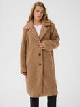 KAFFE Balmi Teddy Coat, Natural Beige