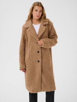 KAFFE Balmi Teddy Coat, Natural Beige, Natural Beige