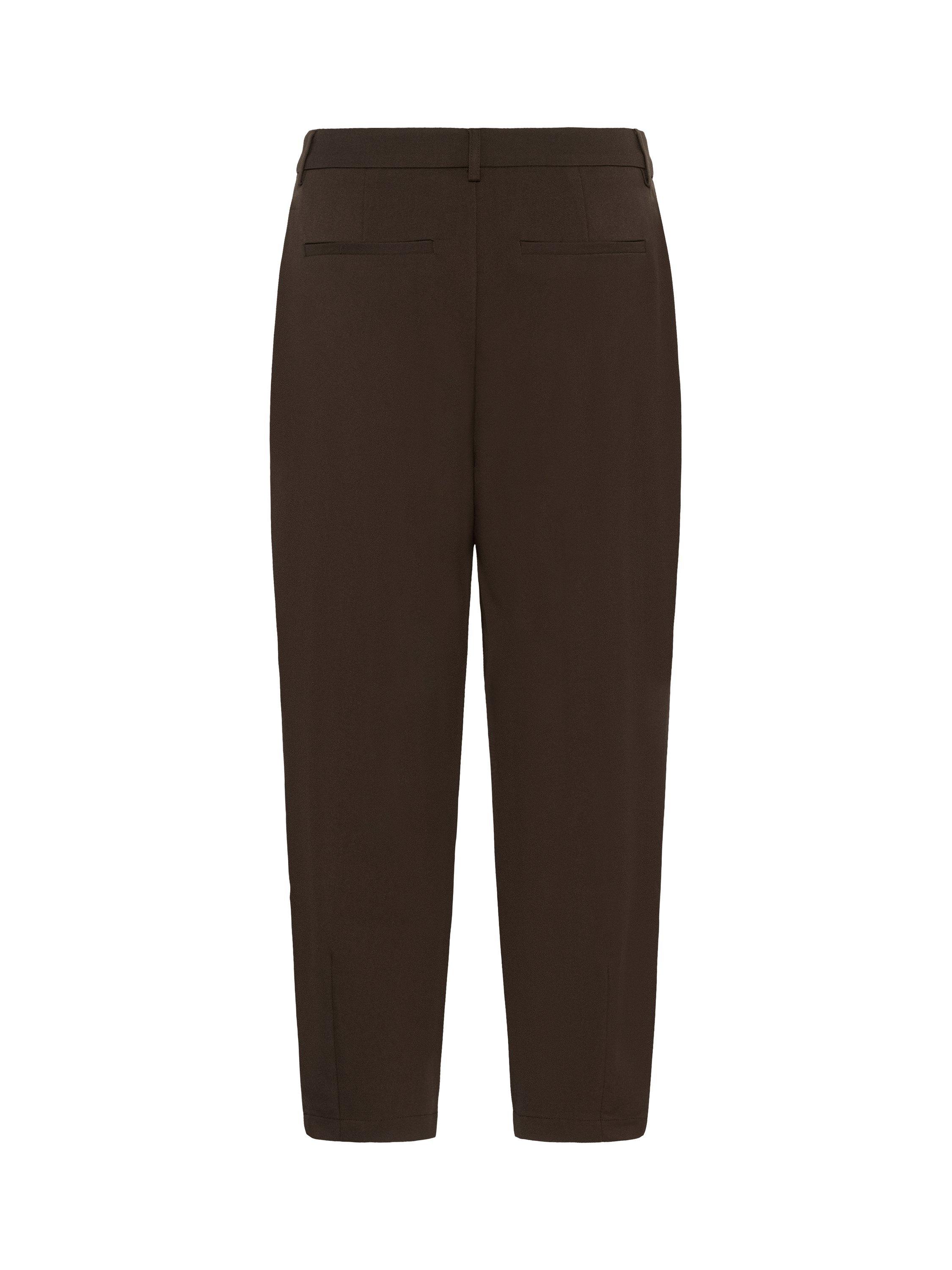 Product image 6 of 6, which shows KAFFE Merle Cropped Trousers, Mid Brown, 8