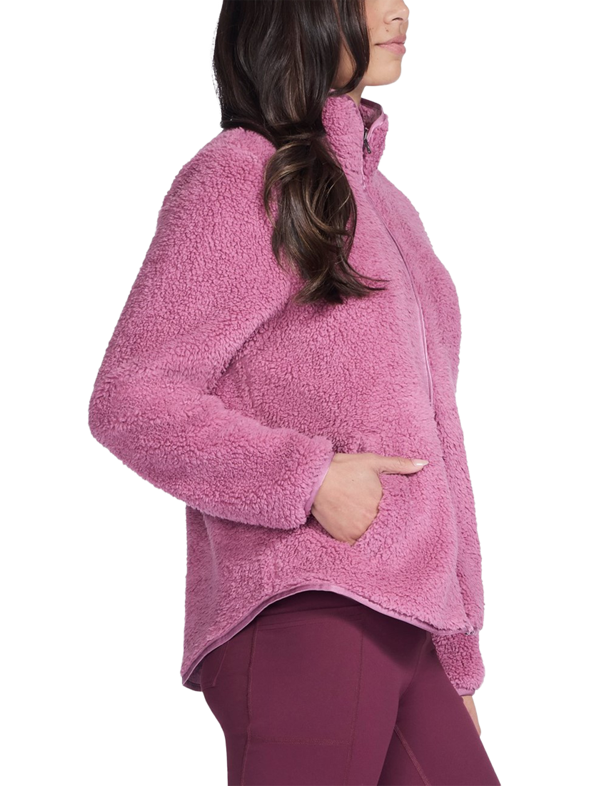Product image 3 of 4, which shows Skechers Skech-Sherpa Jacket, Rose, S