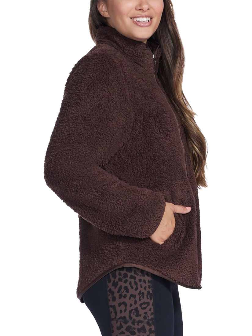 Product image 3 of 4, which shows Skechers Skech-Sherpa Jacket, Coffee Bean, S