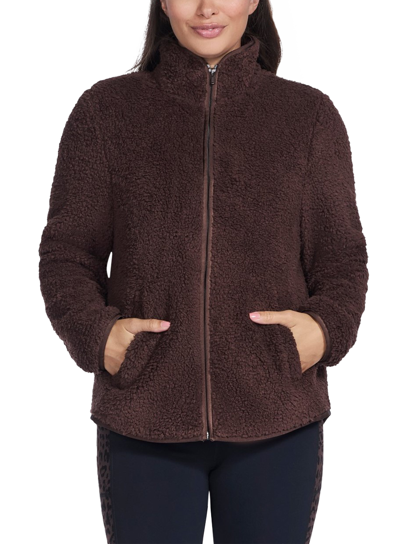 Product image 4 of 4, which shows Skechers Skech-Sherpa Jacket, Coffee Bean, S