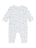 Petit Bateau Baby Cotton Apple Print Bodysuit, Marshmallow/Multico