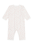 Petit Bateau Baby Cotton Pyjama Bodysuit, Marshmallow/Charme
