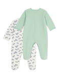 Petit Bateau Baby Cotton Printed Bodysuit, Pack of 2