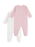 Petit Bateau Baby Cotton Printed Bodysuit, Pack of 2