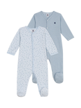 Petit Bateau Baby Cotton Printed Bodysuit, Pack of 2