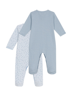 Petit Bateau Baby Cotton Printed Bodysuit, Pack of 2 - view 2, Variante 1