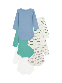 Petit Bateau Baby Cotton Bodysuit, Pack of 5 - view 2, Variante 1