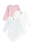 Petit Bateau Baby Cotton Bodysuit, Pack of 3