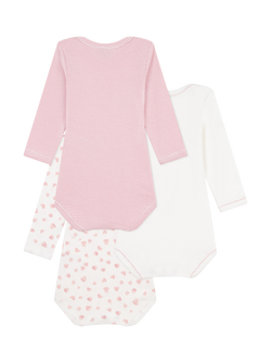 Petit Bateau Baby Cotton Bodysuit, Pack of 3 - view 2, Variante 1