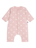 Petit Bateau Baby Cotton Fleece Playsuit, Joli/Milk