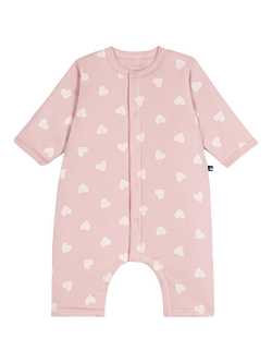 Petit Bateau Baby Cotton Fleece Playsuit, Joli/Milk, Joli/Milk