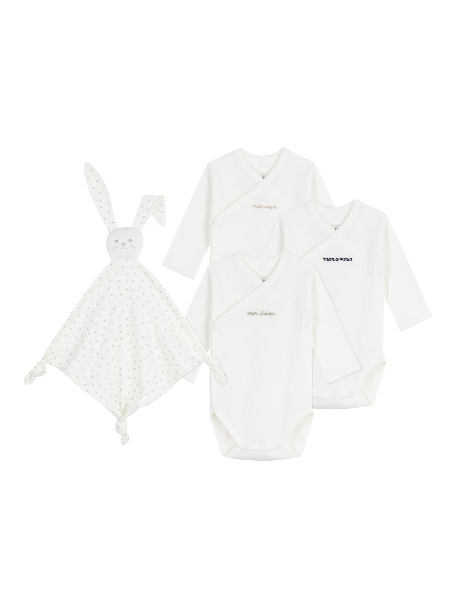 Product image 1 of 2, which shows Petit Bateau Baby Cotton Bodysuit Gift Set, Variante 1, 3 months