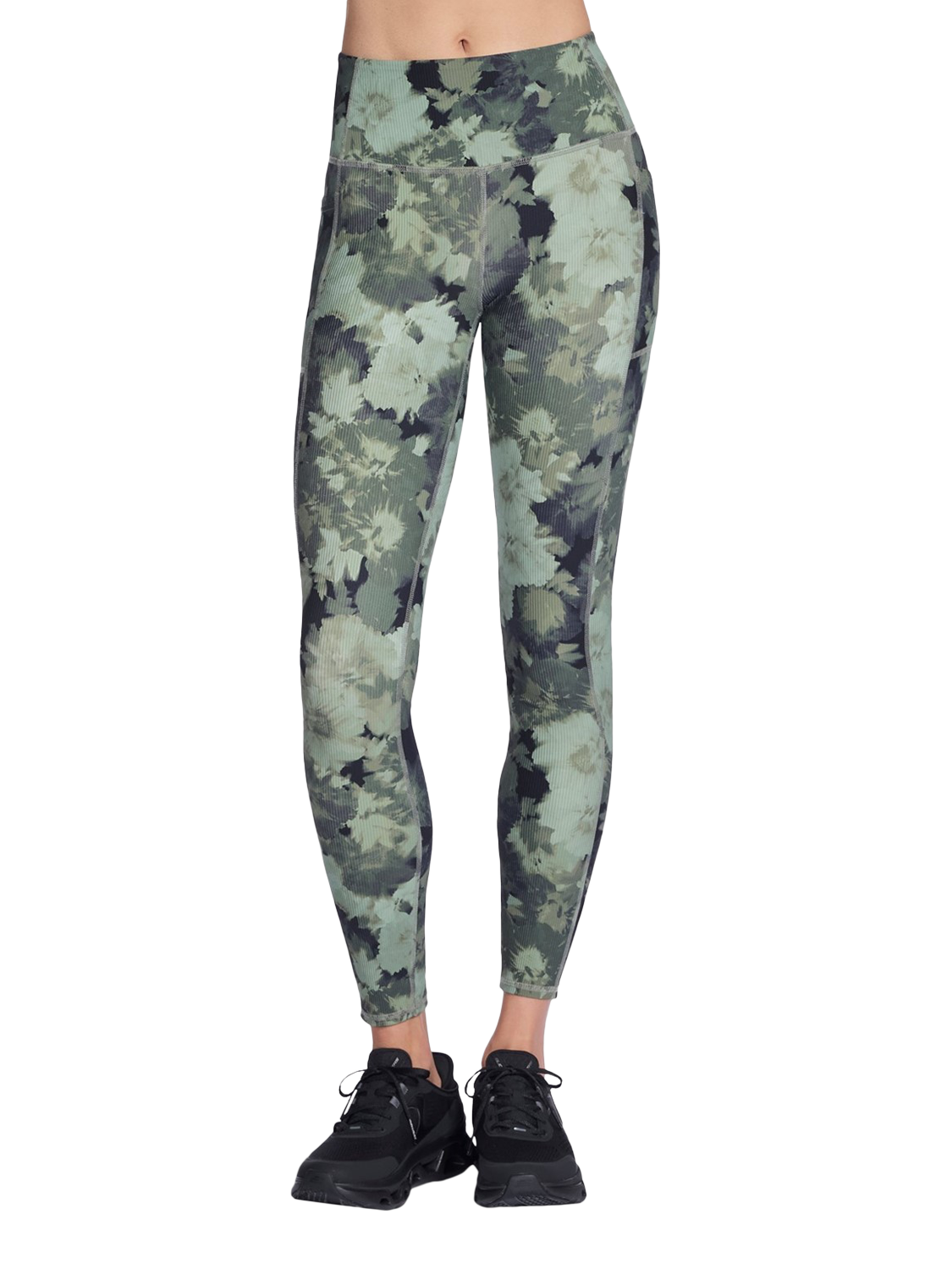 Product image 1 of 3, which shows Skechers Go Flex Leggings, Inbloom Green, S