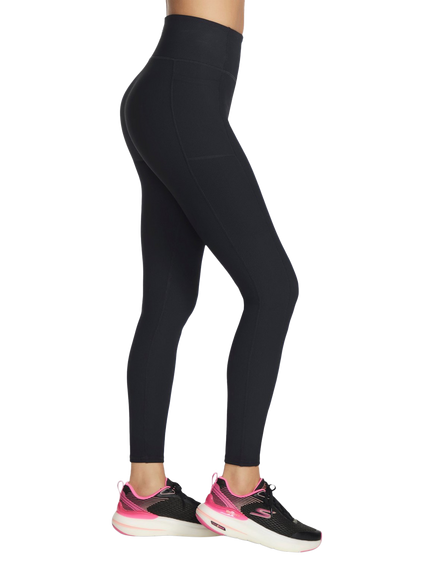 Skechers GOFLEX Rib High Waisted Leggings, Black - view 2, Black