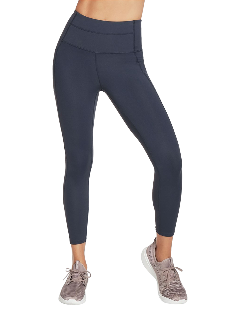 Product image 1 of 3, which shows Skechers GOWALK High Waisted 7/8 Leggings, Navy, S