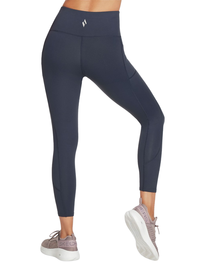 Product image 2 of 3, which shows Skechers GOWALK High Waisted 7/8 Leggings, Navy, S