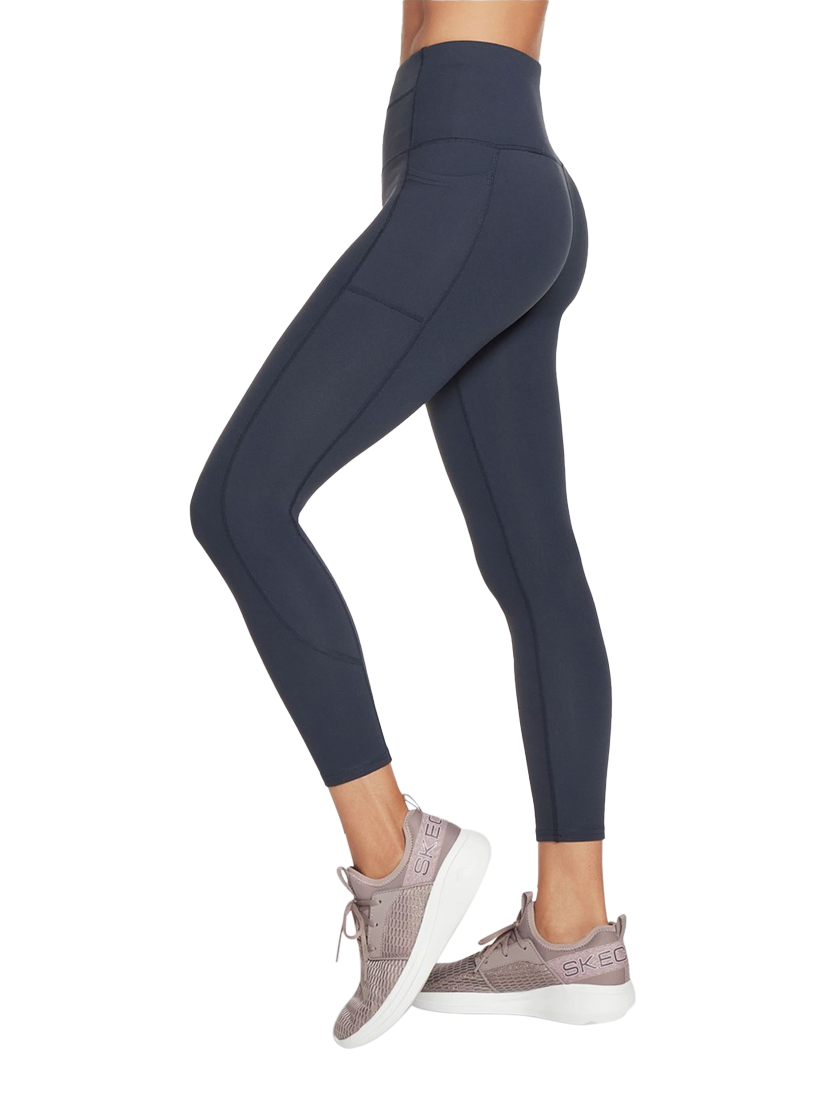 Product image 3 of 3, which shows Skechers GOWALK High Waisted 7/8 Leggings, Navy, S
