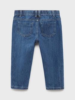Mango Kids' Xavi Straight Denim Jeans - view 2, Blue Navy