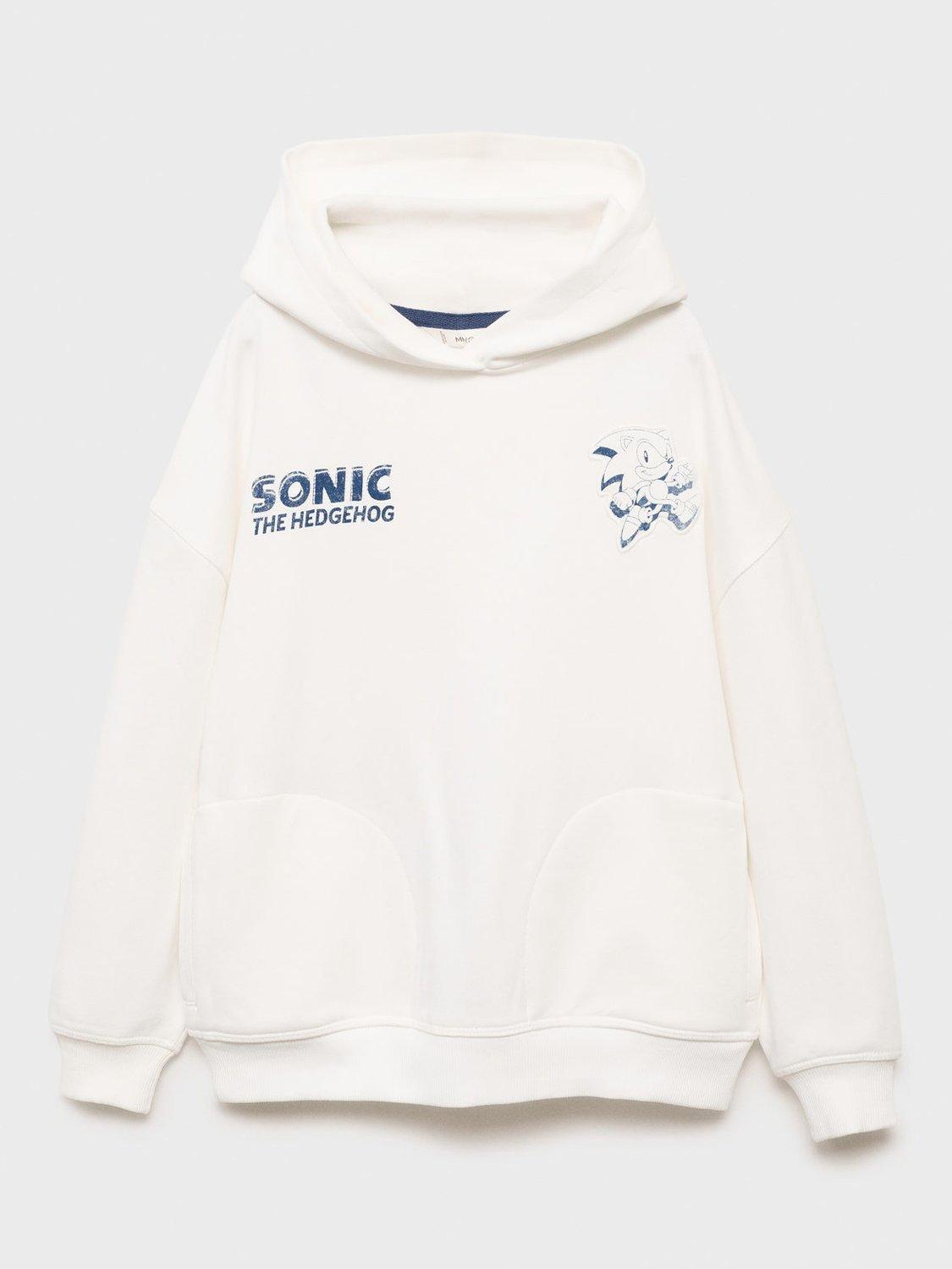 Mango Kids' Sonic Hoodie, Natural White