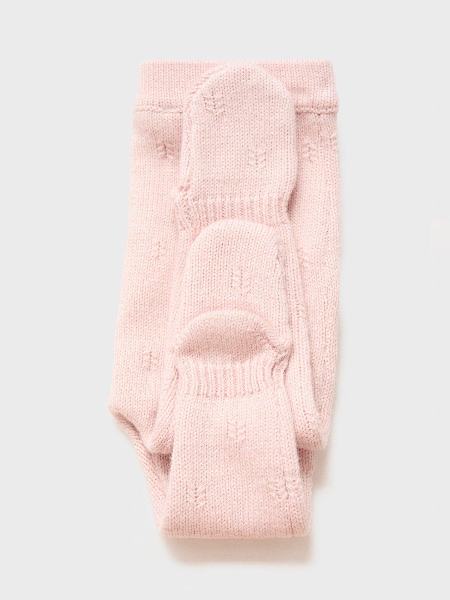 Product image 3 of 4, which shows Mango Baby Formosa Cotton Blend Leggings, Lt-pastel Pink, 0-1 months
